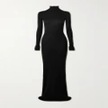 Balenciaga - Ribbed-knit Turtleneck Maxi Dress - Black - XS
