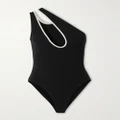 Lisa Marie Fernandez - + Net Sustain One-shoulder Cutout Swimsuit - Black - 2