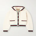 Gucci - Hooded Striped Ribbed Wool Cardigan - Ivory - S