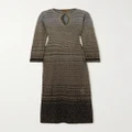 Missoni - Sequined Striped Metallic Crochet-knit Maxi Dress - Multi - IT36