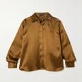 TOM FORD - Silk-charmeuse Shirt - Brown - IT42