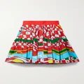 Dolce & Gabbana - Gathered Printed Cotton-poplin Mini Skirt - IT36