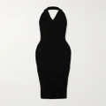 Balmain - Knitted Halterneck Midi Dress - Black - FR42
