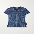 Jean Paul Gaultier - Trompe L'oeil Printed Cotton-jersey T-shirt - Navy - xx small