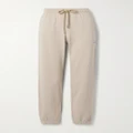 Moncler - Appliquéd Cotton-jersey Tapered Track Pants - Beige - x large