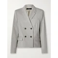Theory - Double-breasted Wool-blend Blazer - Gray - US6