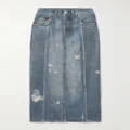 Acne Studios - Printed Cotton-jersey Midi Skirt - Blue - xx small