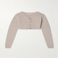 Acne Studios - Cropped Wool And Cashmere-blend Cardigan - Neutral - xx small