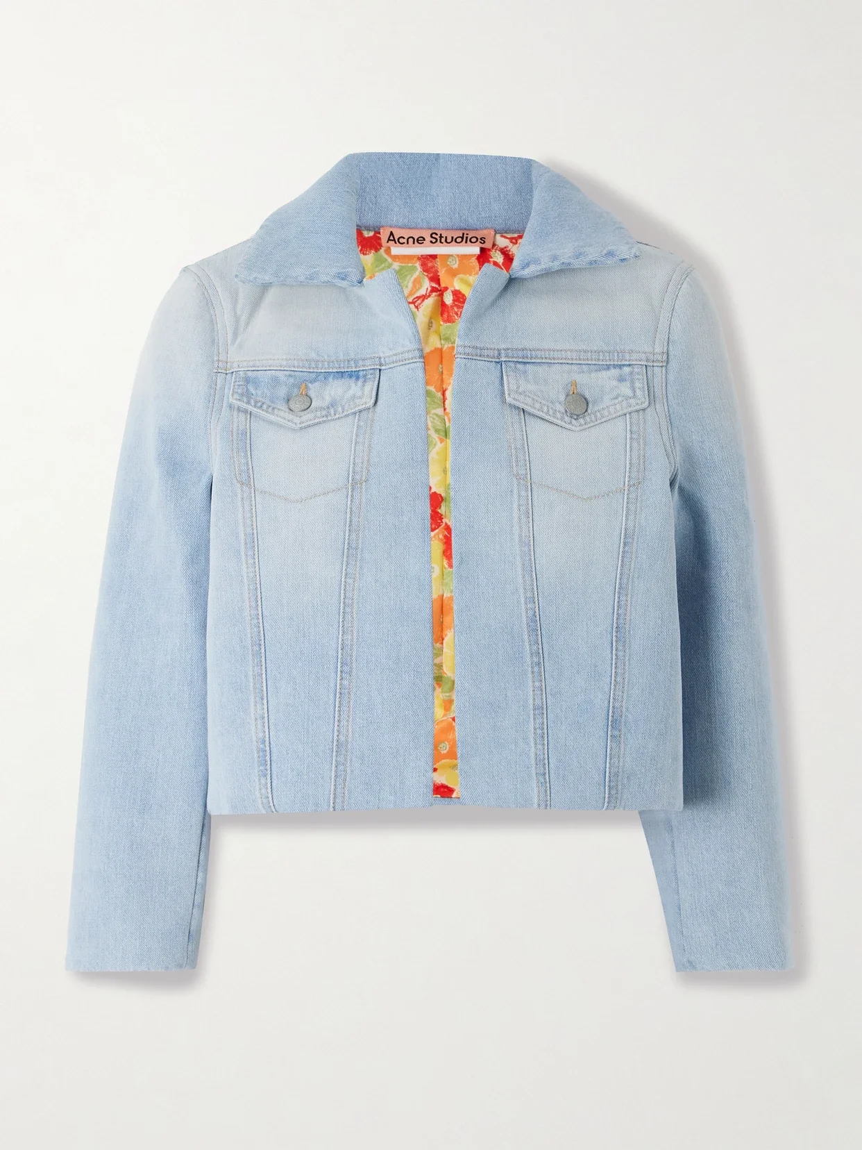Acne Studios - Cropped Denim Jacket - Blue - EU 34