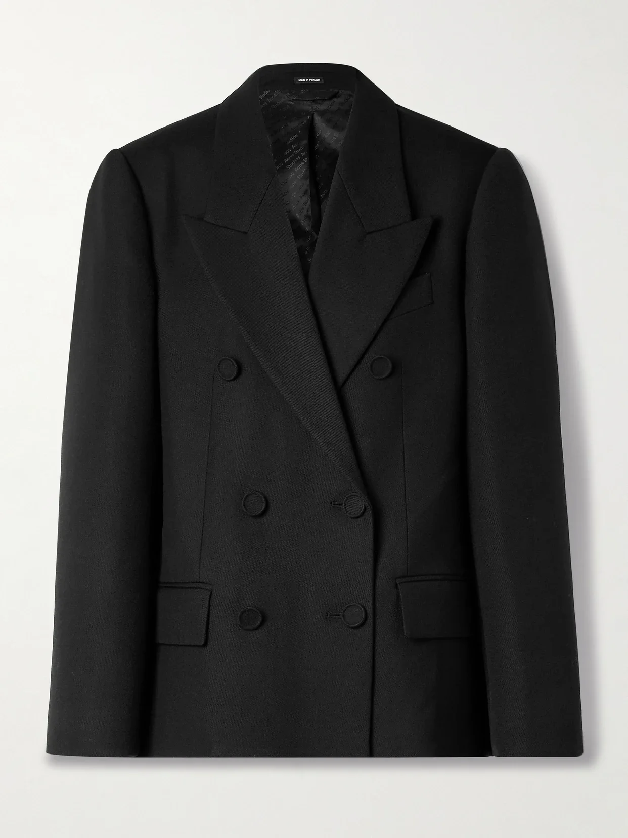 Acne Studios - Double-breasted Wool-twill Blazer - Black - DK38