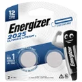 Energizer Ultimate Lithium CR2025 Coin Battery (2pk)