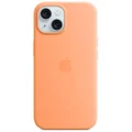 Apple iPhone 15 Silicone Case with MagSafe (Orange Sorbet)