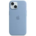 Apple iPhone 15 Silicone Case with MagSafe (Winter Blue)
