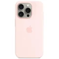 Apple iPhone 15 Pro Silicone Case with MagSafe (Light Pink)