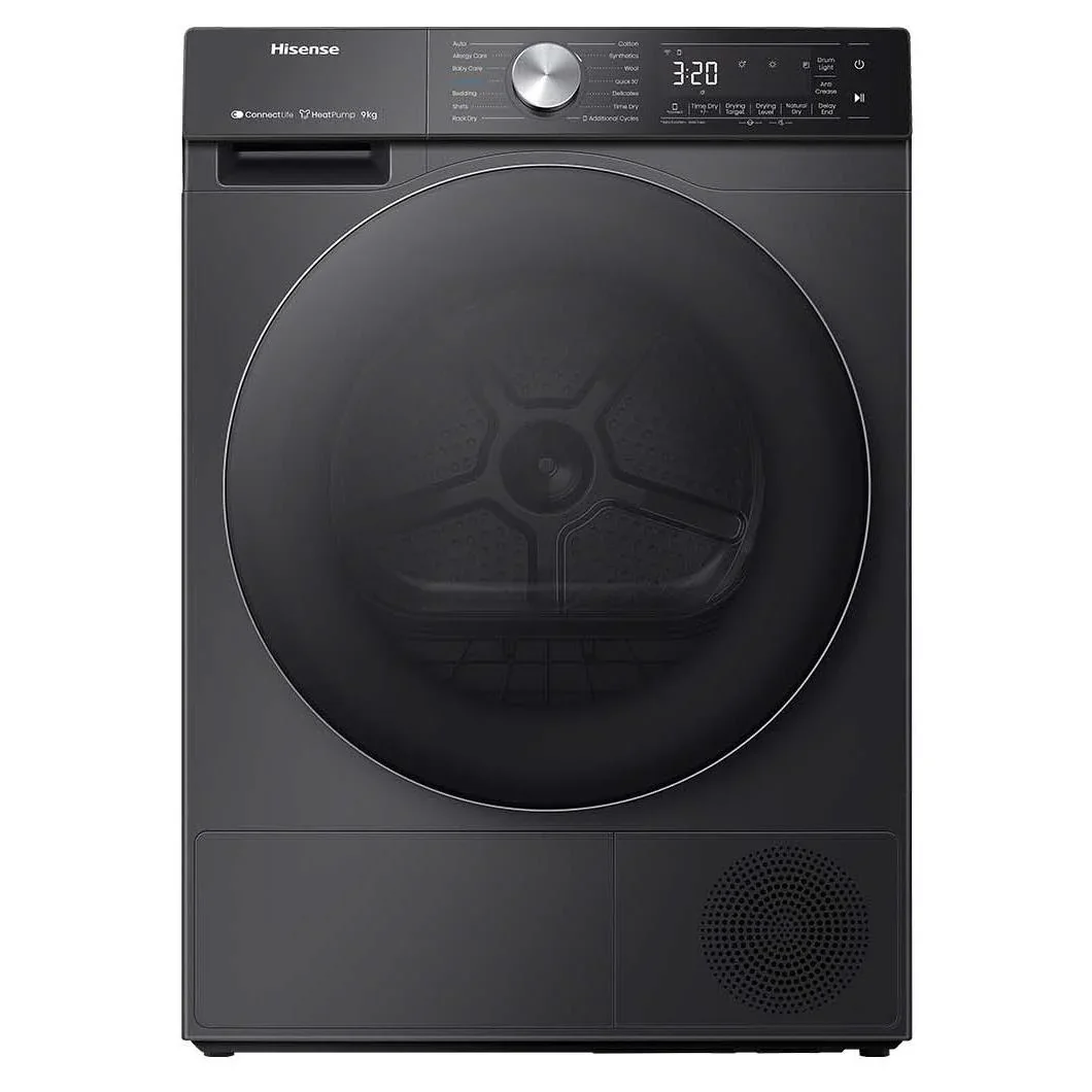 Hisense HDF7S90HB 9kg Series 7 Heat Pump Dryer (Charcoal Black)