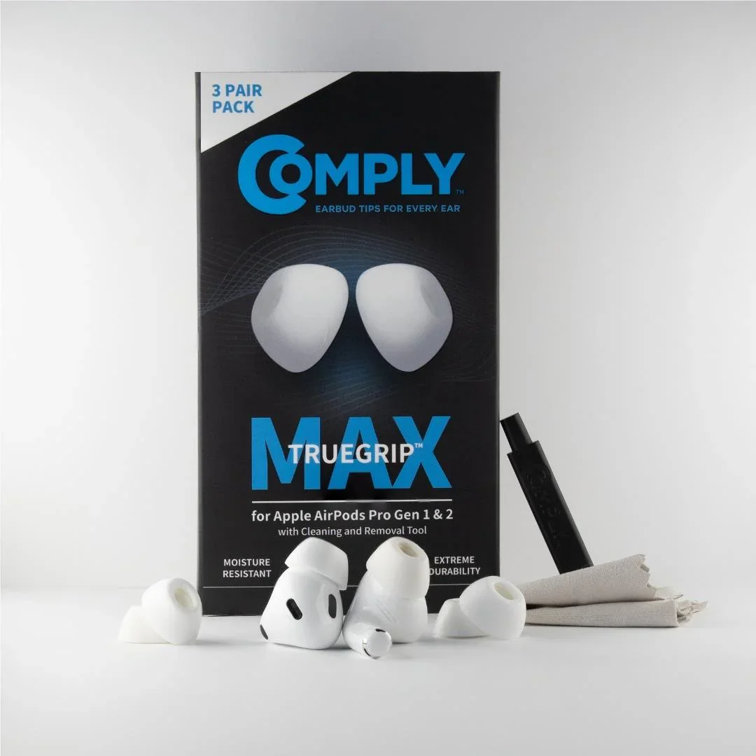 Comply TRUEGXP MAX Ear Tips for Apple AirPods Pro 1/2 (White) [Large - 3 Pairs]