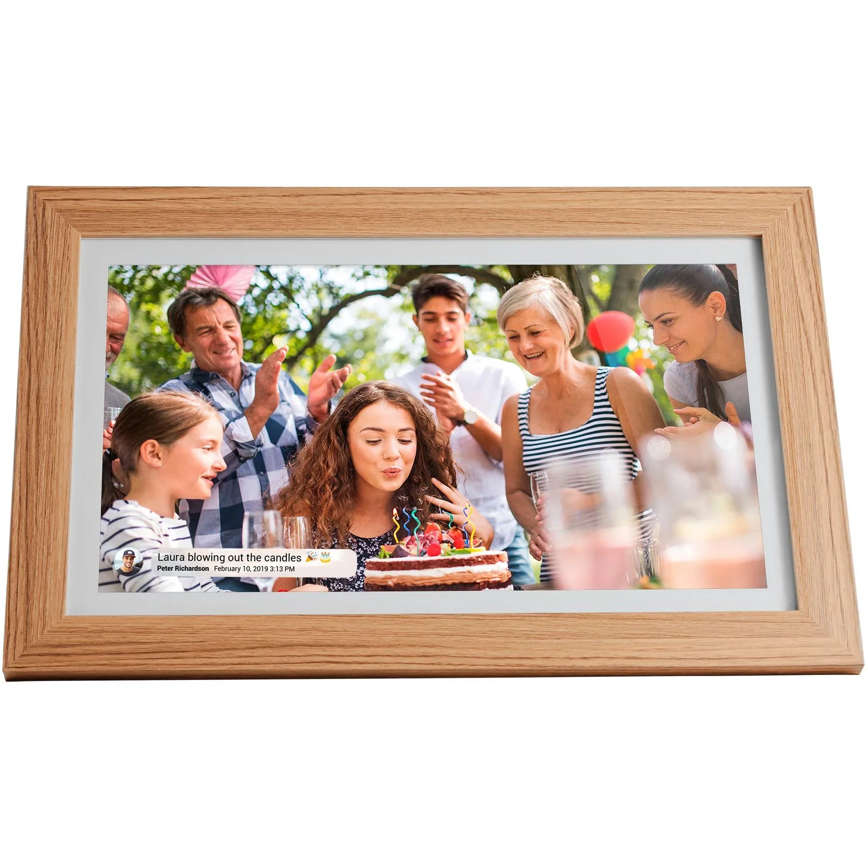 Jackson Frameo Smart Digital Photo Frame 15.6" 16GB (White/Oak)