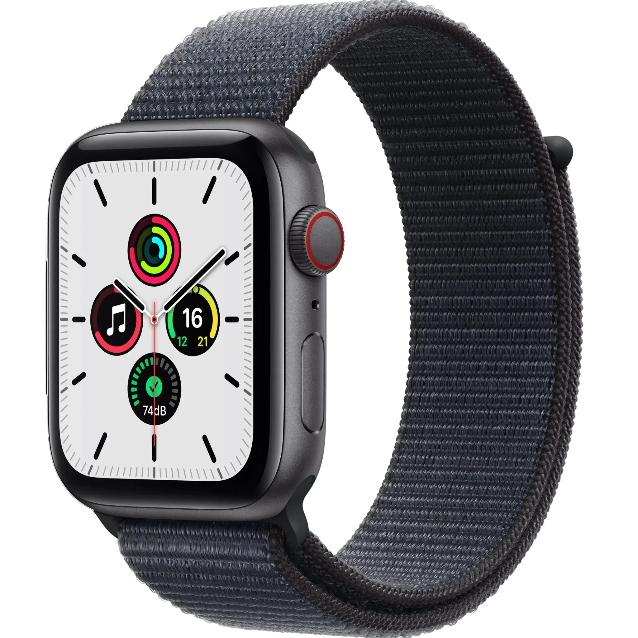 Apple Watch SE 44mm Space Grey Aluminium Case with Sport Loop GPS + Cellular [~Refurbished]
