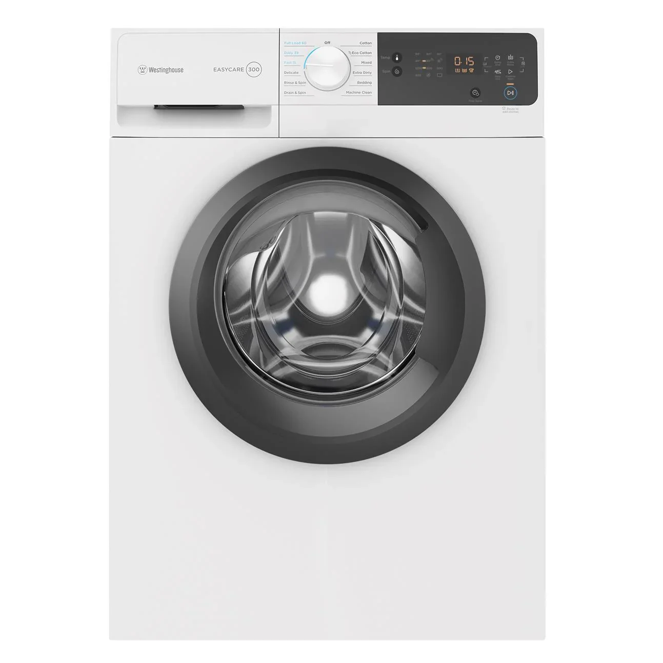Westinghouse WWF7524N3WAS Easycare 300 Series 7.5kg Front Load Washer (White)