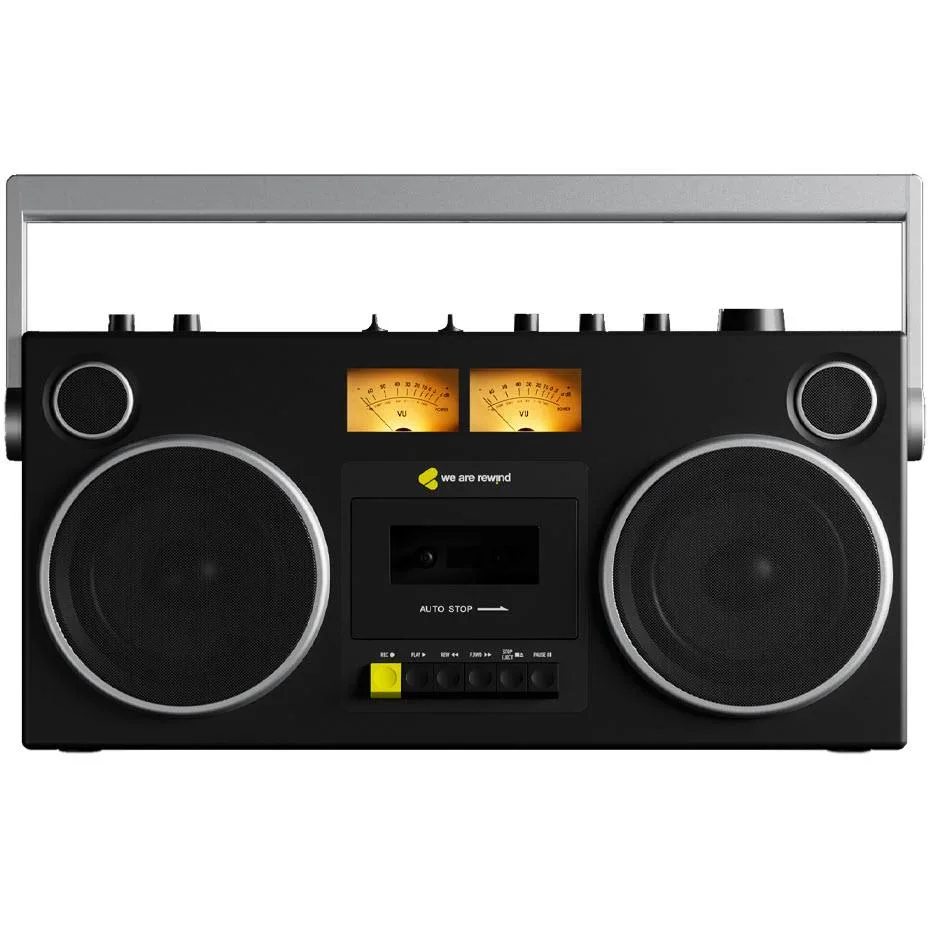 We Are Rewind Getto Blaster Cassette Player & Recorder (Curtis Black)