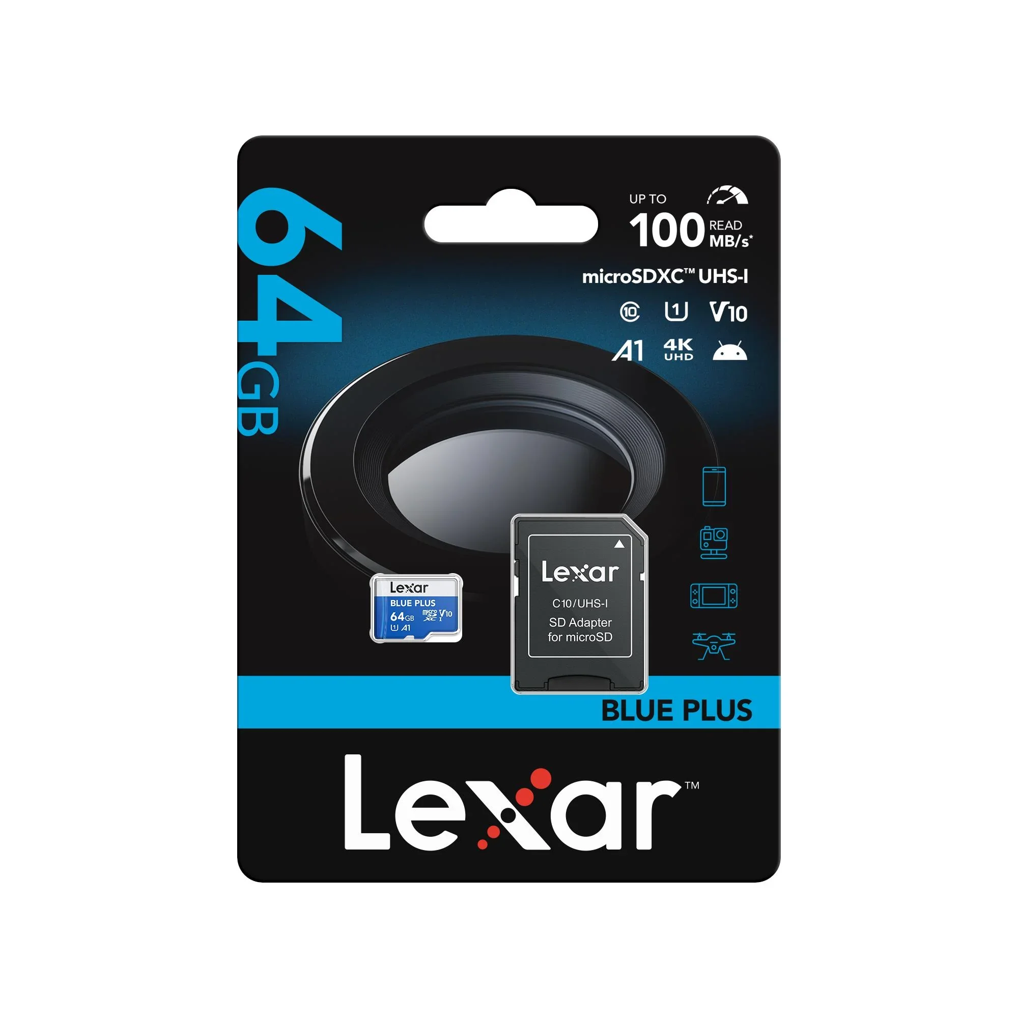 Lexar Blue Plus 64GB Micro SD Card