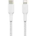 Belkin BoostUp Charge USB-C to Lightning Braided Cable 1m (White)