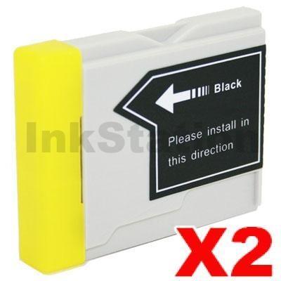 2 x Brother Compatible LC-37BK Black Ink - 350 pages