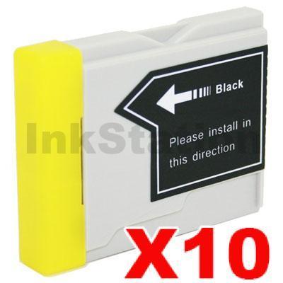 10 x Brother Compatible LC-37BK Black Ink - 350 pages