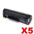 5 x Compatible Canon CART-337 Black Toner Cartridge - 2,100 pages