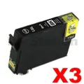 3 x Epson 39XL Compatible Black High Yield Inkjet Cartridge C13T04L192 - 500 pages