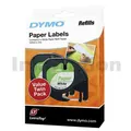 Dymo SD92630 / 10697 Genuine 12mm x 4m Black On White LetraTag Paper Tape Twin Pack