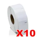 10 x Dymo SD30332 / S0929120 Compatible White Label Roll 25mm x 25mm - 750 labels per roll