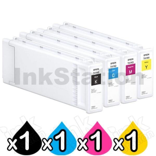 4 Pack Epson UltraChrome XD2 Genuine 700ML Ink Cartridge Combo C13T41L200 - C13T41L500 [1BK,1C,1M,1Y]