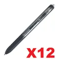 12 x Paper Mate Inkjoy Retractable Gel Pen 0.7mm - Black