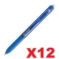 12 x Paper Mate Inkjoy Retractable Gel Pen 0.7mm - Blue