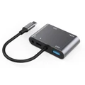 5-In-1 USB-C Multifunction Adapter USB Hub (PD Charging + HDMI + USB 3.0 + VGA + Audio)
