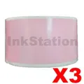 3 x Dymo SD99014 Compatible Pink Label Roll 54mm x 101mm -220 labels per roll