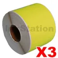 3 x Dymo SD99014 / 2133400 Compatible Yellow Label Roll 54mm x 101mm -220 labels per roll
