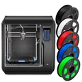 Flashforge Adventurer 4 Desktop 3D Printer with 5 Rolls 1.75mm PLA+ filament (Black, White, Red, Blue, Green)