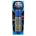 Artline 577 Whiteboard Marker Blue 3mm Bullet Nib 2PK