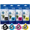 20 Pack Brother LC-436XL Genuine High Yield Ink Cartridges Combo [5BK, 5C, 5M, 5Y]