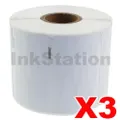 3 x Dymo SD11351 / 30299 Compatible White 54mm x 11mm Jewellery Labels Roll - 1500 labels per roll