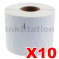 10 x Dymo SD11351 / 30299 Compatible White 54mm x 11mm Jewellery Labels Roll - 1500 labels per roll