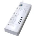 Sansai 4 Outlet Surge Protected Power Board with 4x USB-A Charging Ports