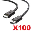100-Pack DisplayPort Male to Male DP1.4 Cable 32Gbps 4K 8K CAD418 - 1.8m