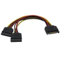 SATA 15pin Male to 2 Female 1-to-2 Splitter Y Hard Disk Power Extension Cable