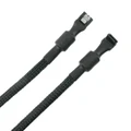 Premium SATA 3 HDD SSD Data Cable Sleeved with Ferrite Bead Lead Clip Angle CA110L