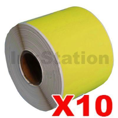 10 x Dymo SD99014 / 2133400 Compatible Yellow Label Roll 54mm x 101mm -220 labels per roll