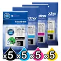 20 Pack Brother LC-432XL Genuine High Yield Ink Cartridges Combo [5BK, 5C, 5M, 5Y]