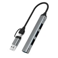4-In-1 USB Hub Adapter USB-C to USB 3.0 x1 + USB 2.0 x3 with USB-A Converter